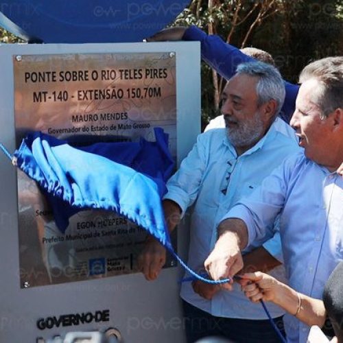 Inauguração da Ponte sobre o rio Teles Pires: Foto: Júnior Kalfmann/PowerMix